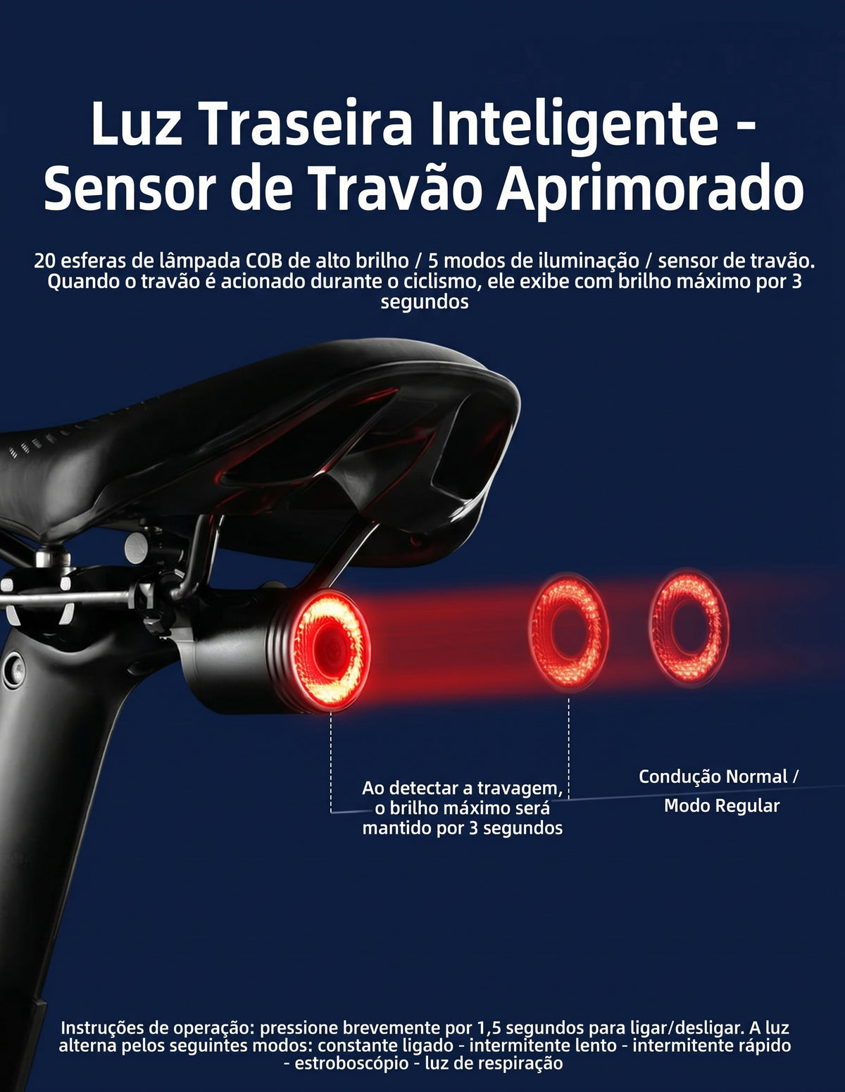 Luz traseira com sensor inteligente